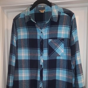 Woolrich blue plaid shirt